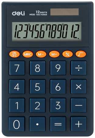 Калькулятор карманный Deli EM130BLUE синий 12-разр 19848553653159