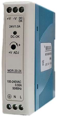 LYU Блок питания промышленный 24VDC/0.8A MDR - Din-рейка - Пластик. корпус 19848553977061