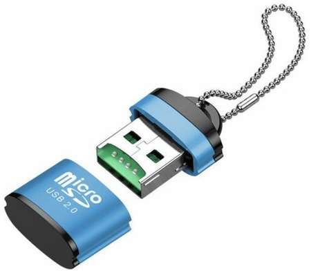 Картридер Micro sd на usb адаптер микросд на юсб синий 19848554169050