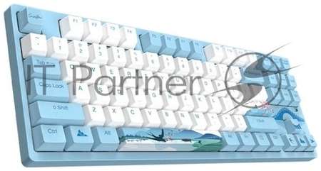 Клавиатура механическая проводная Dareu A87L Swallow (голубой, серия ласточка), 87 клавиш, подключение USB - TypeC, раскладка ENG/RUS 19848554203502