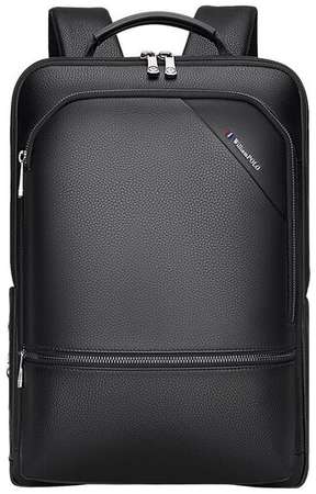 Рюкзак мужской черный кожаный для ноутбука 19848554449137