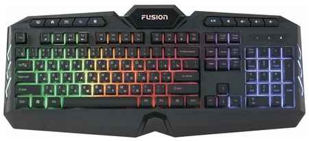 Клавиатура игровая мембранная с RGB подсветкой FUSION GK-628, функция Anti-ghost, 114 клавиш, USB коннектор 19848562184839