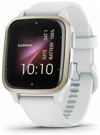 Смарт-часы Garmin Venu Sq 2 белые с кремово-золотым алюминиевым безелем 010-02701-11