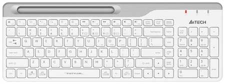 Клавиатура A4Tech Fstyler FBK25 белый/серый USB беспроводная BT/Radio slim Multimedia 19848567993091