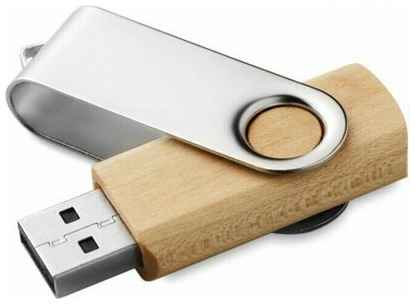 Подарочный USB-накопитель твист дерево/металл оригинальная флешка 128GB
