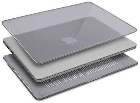 Case Place Чехол-накладка пластиковая для MacBook 13.3 Pro M1 M2 A1706/A1708/A1989/A2159/A2289/A2251/A2338 серый 19848568724458