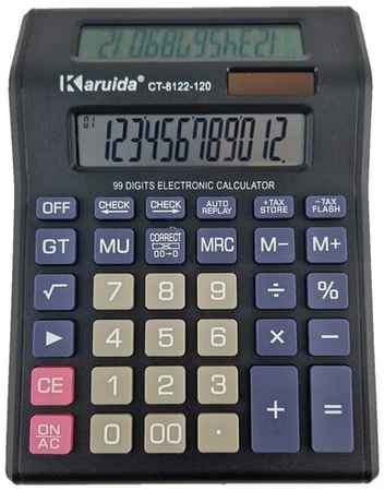 Калькулятор настольный 12 разрядов /бухгалтерский, 2 дисплея, 99 шагов проверки правильности/ калькулятор офисный СТ-8122 19848570070851