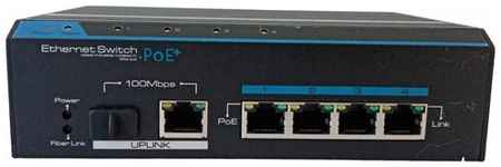 Коммутатор HTV-POE7204 4 портовый промышленный PoE 10/100 Mbps + 1/1 UpLink TP-SFP порт 19848570248761