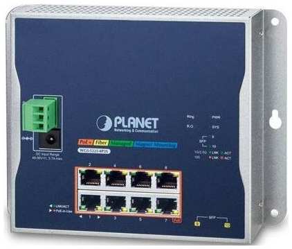 PLANET WGS-5225-8P2S IP30, IPv6/IPv4, L2+ 8-Port 10/100/1000T 802.3at PoE + 2-Port 1G/2.5G SFP Wall-mount Managed Switch (-40~75 degrees C, dual power 19848572081374