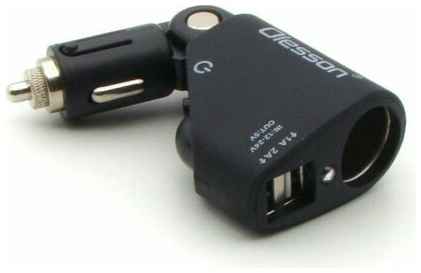 Разветвитель прикуривателя 12-24В 2 USB, 1 разъема (NO 1351) 19848576995269