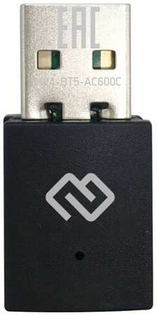 Сетевой адаптер WiFi Bluetooth Digma DWA-BT5-AC600C AC600 USB 2.0 ант. внутр. 1ант. упак.1шт 19848578250059
