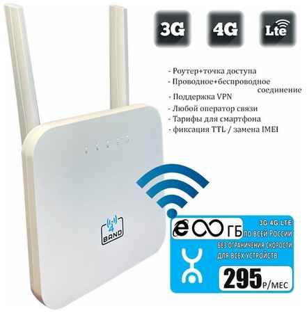 Комплект с безлимитным интернетом и раздачей за 250р/мес, Wi-Fi роутер M3-01 (OLAX AX-6) со встроенным 3G/4G модемом + сим карта Yota 19848582543457