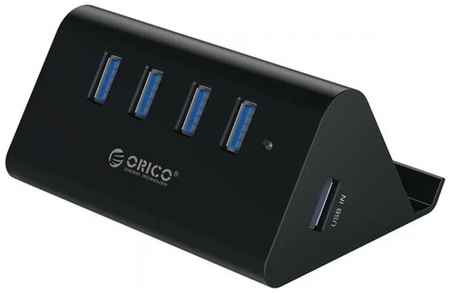 USB-концентратор ORICO SHC-U3, разъемов: 4, 100 см, черный 19848583532932