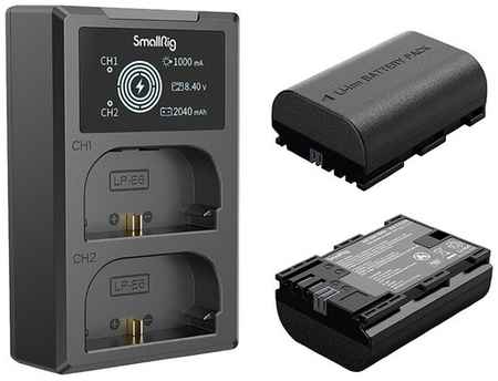 CoolLCD 2 аккумулятора LP-E6NH + зарядное устройство SmallRig 3821 19848584223727