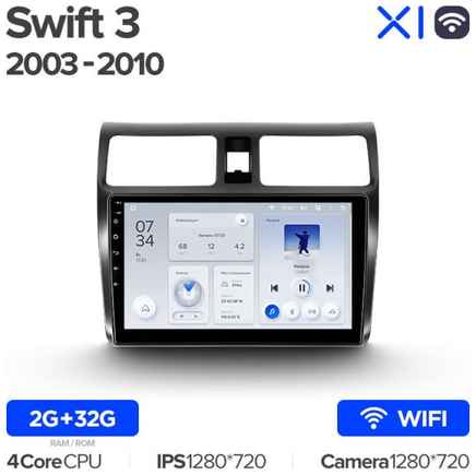 Штатная магнитола Teyes X1 Wi-Fi Suzuki Swift 3 2003-2010 10.2″ 19848590214993