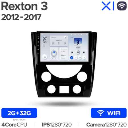 Штатная магнитола Teyes X1 Wi-Fi SsangYong Rexton Y290 III 3 2012-2017 9″ 19848590216449