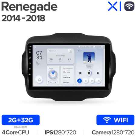 Штатная магнитола Teyes X1 Wi-Fi Jeep Renegade 2014-2018 9″ 19848590216450
