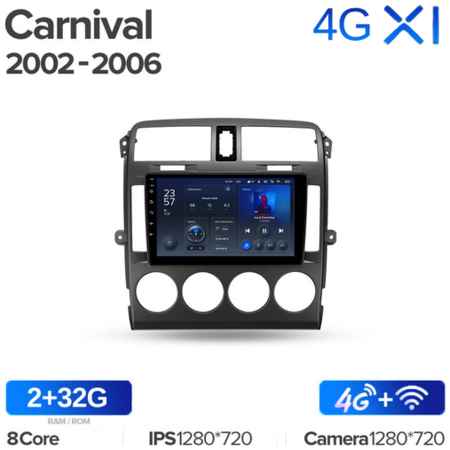 Штатная магнитола Teyes X1 Wi-Fi + 4G Kia Carnival UP GQ 2002-2006 9″ (2+32Gb) 19848590218502
