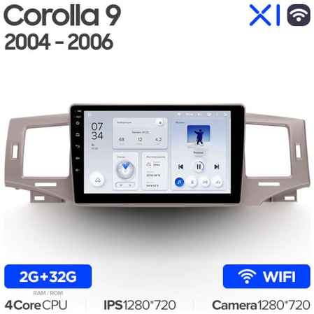 Штатная магнитола Teyes X1 Wi-Fi Toyota Corolla 9 E120 2004-2006 9″ 19848590225586