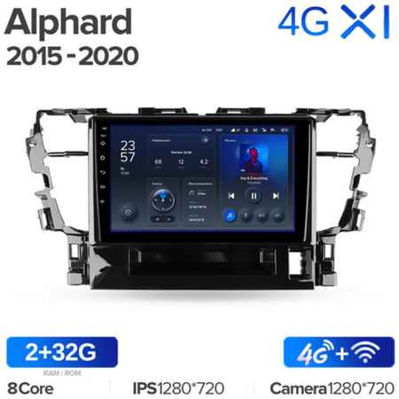 Штатная магнитола Teyes X1 Wi-Fi + 4G Toyota Alphard H30 2015-2020 10.2″ (2+32Gb) 19848590229124