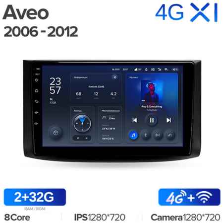 Штатная магнитола Teyes X1 Wi-Fi + 4G Chevrolet Aveo T250 2006-2012 / Nexia 1 2020-2022 9″ (2+32Gb) 19848590229631