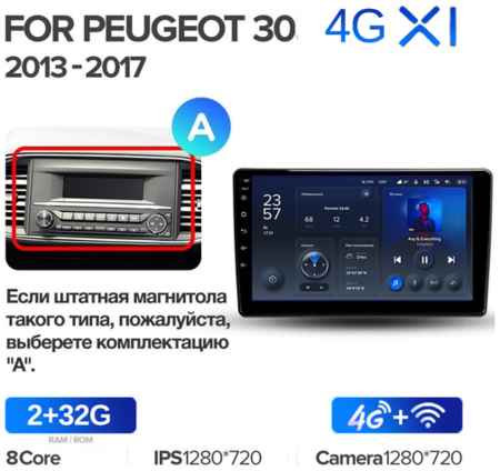 Штатная магнитола Teyes X1 Wi-Fi + 4G Peugeot 308 T9 2013-2017 9″ (Вариант A) 19848590229769