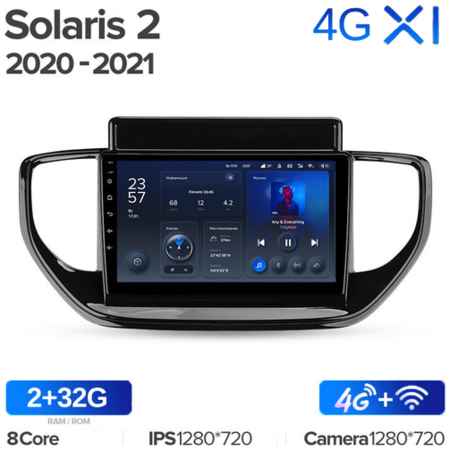 Штатная магнитола Teyes X1 Wi-Fi + 4G Hyundai Solaris 2 II 2020-2021 9″ (2+32Gb)