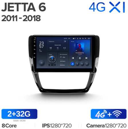 Штатная магнитола Teyes X1 Wi-Fi + 4G Volkswagen Jetta 6 2011-2018 10.2″ (2+32Gb) 19848590278590