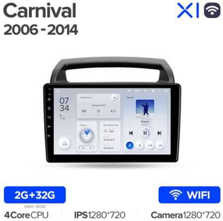 Штатная магнитола Teyes X1 Wi-Fi Kia Carnival VQ 2006-2014 9″ 19848590362217