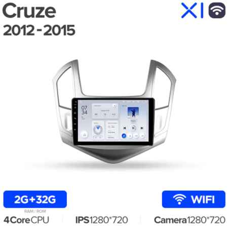 Штатная магнитола Teyes X1 Wi-Fi Chevrolet Cruze J300 J308 2012-2015 9″