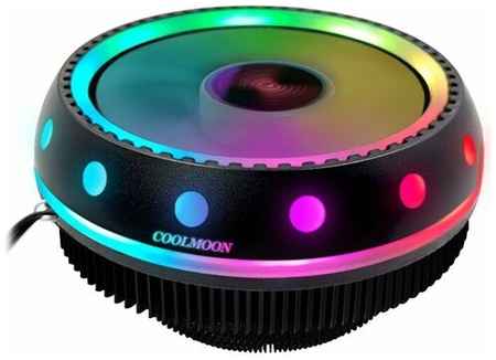 Кулер для процессора Coolmoon UFO (Intel/AMD, 100 Вт, 90 мм, RGB) 19848591208973