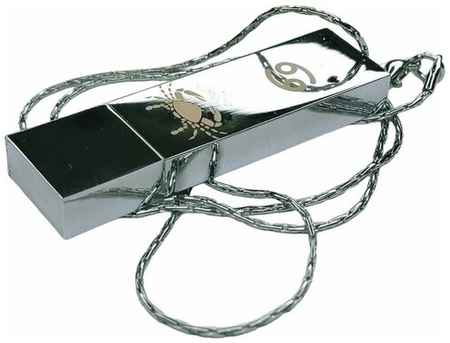Подарочный USB-накопитель подвеска на цепочке с гравировкой знак зодиака РАК 256GB USB 3.0, с бархатным мешочком 19848591507590