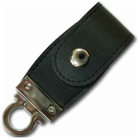 Подарочная флешка кожаная на кнопке черная, сувенирный USB-накопитель 256GB USB 3.0 19848591509327