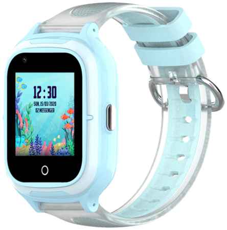 Wonlex Детские смарт часы-телефон KT23 с видеозвонком 4G и виброзвонком, голубые 19848593200234