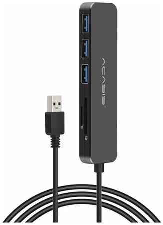 Хаб USB Acasis AB3-CL42 USB3.0 to 3 USB3.0 + TF/Memory Card, черный 19848593414824