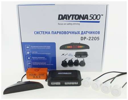 Парктроник Daytona500 DP-2205 4 датчика сенсор 22мм Белый 19848594183306