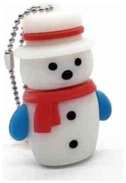 Mister Gift USB Флешка сувенирная подарочная Снеговик в красном шарфе 32ГБ
