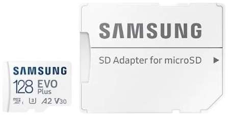 Карта памяти Samsung Micro SD 128 Гб (10 class) + SD адаптер 19848595548256