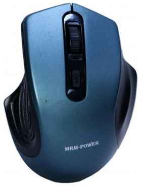 MRM Мышь, беспроводная мышь, мышь компьютерная, оптический лазер, радиус действия 10 метров, 1600dpi, USB ресивер, синий 19848597266577