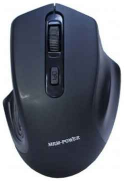 MRM Мышь, беспроводная мышь, мышь компьютерная, оптический лазер, радиус действия 10 метров, 1600dpi, USB ресивер, черный 19848597267908