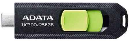 ADATA Флеш Диск A-Data 256Gb Type-C UC300 ACHO-UC300-256G-RBKGN USB3.2 черныйзеленый
