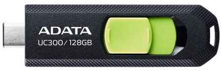 ADATA Флеш Диск A-Data 128Gb Type-C UC300 ACHO-UC300-128G-RBKGN USB3.2 черныйзеленый 19848597798723