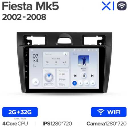 Штатная магнитола Teyes X1 Wi-Fi Ford Fiesta Mk VI 5 Mk5 2002-2008 9″