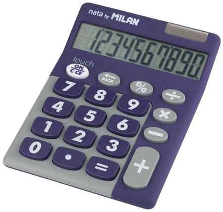 Калькулятор Milan 10-разрядный, в чехле, двойное питание, (150610TDPRBL)