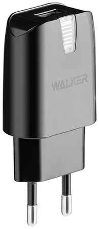 Зарядное устройство для телефона, сила тока 2A, мощность 10W, WALKER, WH-21, черное / сетевая зарядка на android, блок питания на айфон, адаптер