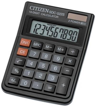 Калькулятор настольный компактный CITIZEN SDC-022S/022SR, 10 разряд 19848613754246