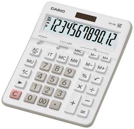 Калькулятор настольный полноразмерный Casio GX-12B-WE 12 разрядов
