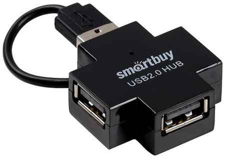 USB 2.0 Хаб Smartbuy 6900, 4 порта, (SBHA-6900-K)