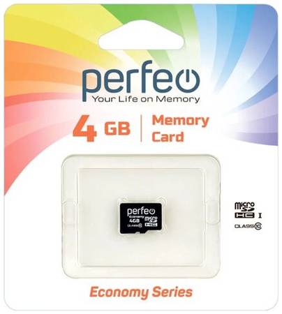 Карта памяти Perfeo microSD 4GB (Cl10) без адаптера ES 19848625406583