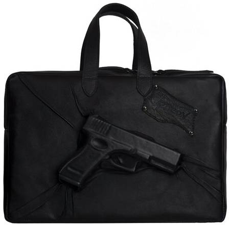 Сумка кожаная для ноутбука - laptop bag gun (0097) DAGON 19848628506803
